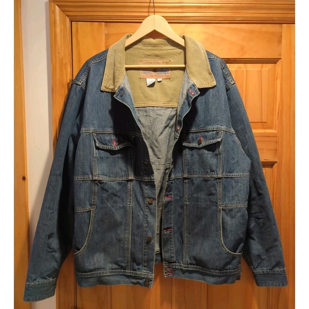 Vintage Men's The Territory Ahead Denim Jacket‎ XL Denim & Corduroy Trucker Jean